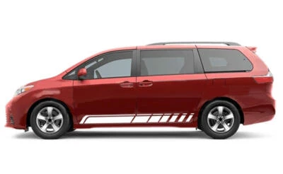 Calcomanías de vinilo para puerta de auto Toyota Sienna calcomanías gráficas faldón lateral pegatina a rayas Foto 1 de 4