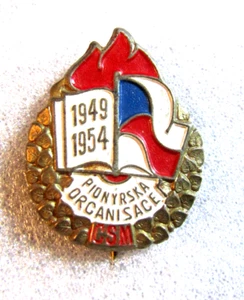 Prendedor insignia Checoslovaquia organización partido comunista niños pioneros CSSR - Imagen 1 de 3
