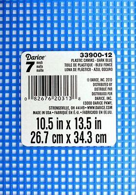 Hoja de lona de plástico de 7 malla de 10,5 x 13,5 pulgadas 31 colores disponibles [1 hoja] Foto 1 de 2