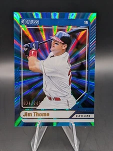 2024 Donruss Blue Laser /249 #44 Jim Thome Cleveland Indians - Picture 1 of 2