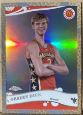 2022 Gradey Dick Topps McDonald's All-American Chrome 2006 Orange Refractor SP