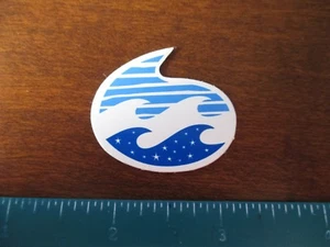 Authentic Little BILLABONG Sticker 1 1/2" x 1 3/8" WAVE LOGO white with blue - Picture 1 of 1