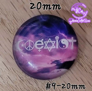 Wiccan Pentagram Art Cabochons - Picture 1 of 7