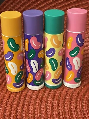 Lot of 4 Flavors Vintage 1990s Avon Jelly bean flavors Lip Balm NOS - Image 1 of 2