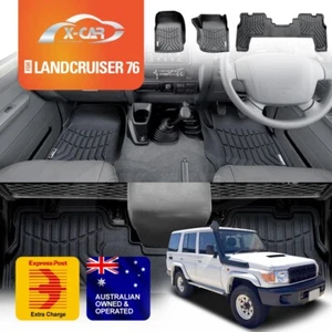 3D Floor Mats for Toyota Landcruiser 70/79/76 Series Dual Cab 12-22 Carpet Liner - Picture 1 of 12