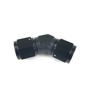 10AN Female to 10AN Female 45°Degree Flare Swivel Aluminum Fitting Adapter Black - Picture 1 of 11