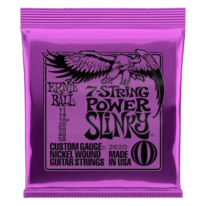 Cuerdas para guitarra eléctrica Ernie Ball de 7 cuerdas Power Slinky Nickel (calibre 11-58) - Imagen 1 de 1