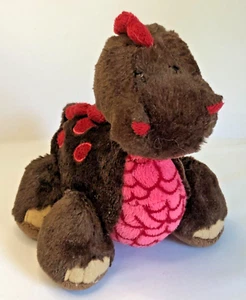 Vtg Ganz Webkinz COCOA Red Spotted Dinosaur Plush Stuffed Animal No Code HM338 - Picture 1 of 7