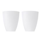 2pcs 4.5" High 3.9" Dia 1.7" Fitter Plastic Lampshade Lamp Shade Cover White