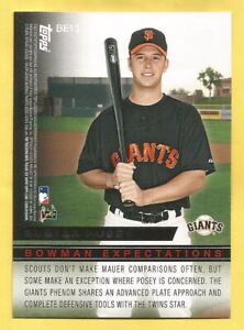 BUSTER POSEY/JOE MAUER 2010 Bowman Expectations Rookie #BE13 Giants/Twins