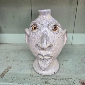 Folk Pottery Face Jug by Billy Joe Craven | 8.5" x 6" - Picture 1 of 7