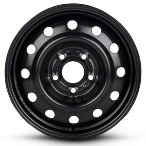 15x5.5 inch OEM Replacement Wheel for 15-2023 Chevy City Express Black Steel Rim - Picture 1 of 3