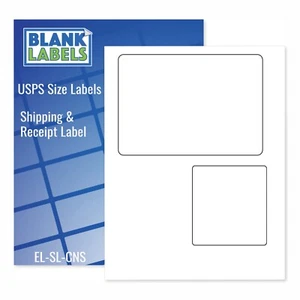 100 Laser /Ink Jet Labels Click-N-Ship with Peel Off Receipt -Perfect for USPS! - Picture 1 of 6