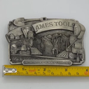 Vintage 1982 Limited Edition SiskiYou Belt Buckle Ames Tools Promontory Summit - Picture 1 of 5