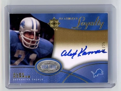 2009 Ultimate Collection Royalty Alex Karras On Card Autograph Auto SSP /25 HOF - Image 1 of 2
