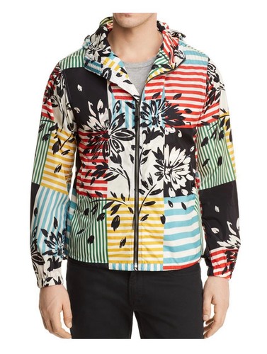 Giacca a vento Burberry uomo fantasia Fullerton con cappuccio antipioggia nuova taglia 46