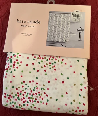 Cortina de chuveiro Kate Spade New York confete torcida 72 x 72 tecido lavagem na máquina - Imagem 1 de 4