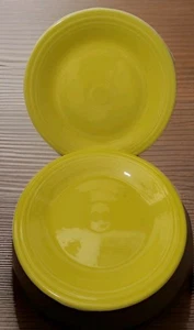 Set 2 Fiestaware 10.5 " Dinner Plates Yellow Homer Laughlin Fiesta - Picture 1 of 3