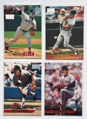 4 Medias Rojas Topps Stadium Club Primer Día Paralelos: 3 1992, 1 1993 - Sele, Darwin+ Foto 1 de 2