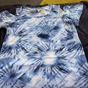 Women’s Size Medium Blue Tye Dye Shirt By Est 1946 - Picture 1 of 8