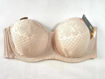 NWT Wacoal Women's 36DD Visual Effects Strapless Minimizer Bra 854310 Sand - Image 1 of 4