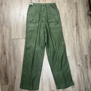 VTG OG-107 Type 1 Military Sateen Utility Trousers 30x33 (29x32) USA Green Pants - Picture 1 of 12
