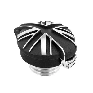 Tappo monza nero in alluminio con adattatore per harley Davidson e per Triumph - Picture 1 of 3