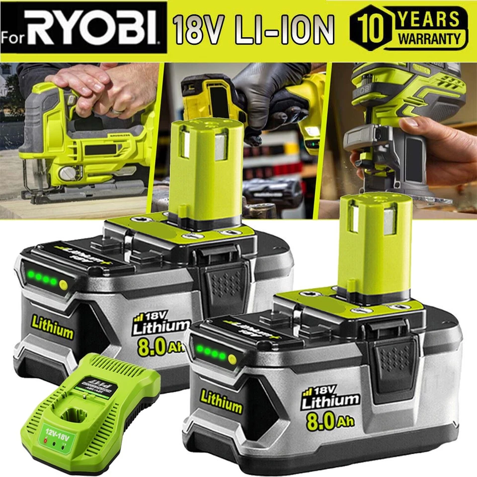 18V 8.0Ah Akku für RYOBI One Plus Lithium RB18L50 P108 P104 Batterie 18 VOLT de