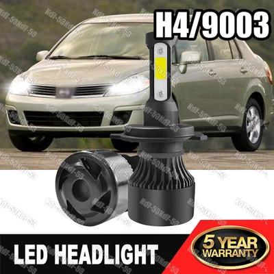 Faros LED bombillas altas bajas para Nissan Versa 1.6 SV S sedán 2007-2021 H4/9003 Foto 1 de 4