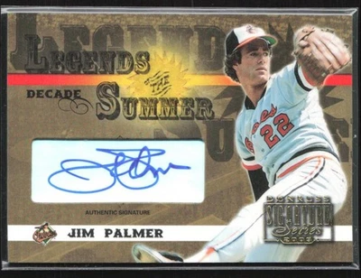 Jim Palmer 2003 Donruss Signature Legends of Summer Decade automático/10 #LS-20 Foto 1 de 3