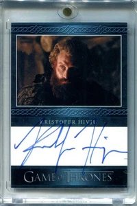 KRISTOFER HIVJU Tormund Giantsbane Game of Thrones BLUE BORDER AUTO Autogramm - Bild 1 von 1
