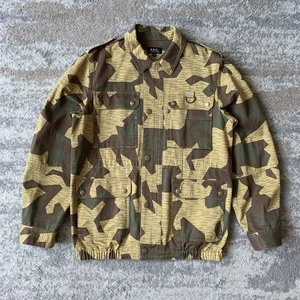 APC Jacket Brown Khaki Medium Field Utility Military Geometric Camo Multi Pocket - Picture 1 of 16