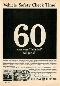 Service Stn Magazine Print Ad General Electric 1963 Join the CIRCLE OF SAFETY - Picture 1 of 1