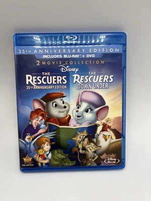 The Rescuers: 2-Movie Collection  (3-Disc Blu-Ray/DVD, 2012) 35th Anniversary - Image 1 of 3