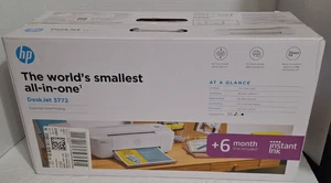 HP DeskJet 3772 Wireless All-in-One Printer with 6-Month Instant Ink New in Box - Picture 1 of 7