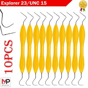 Sonda Dental Perio Explorer 23 UNC 15 mango de silicona marca de color doble extremo - Imagen 1 de 7