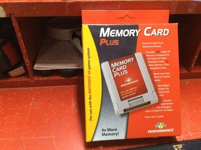 Performance Memory Card Plus Nintendo 64 Game System CIB WITH BOX - Image 1 of 2