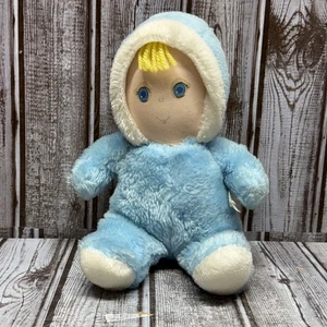 Vintage 1982 Amtoy Baby Soft Touch Plüschtier 10 Zoll Puppe zum Aufziehen musikalisches Stofftier - Bild 1 von 6