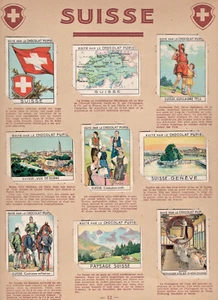 Chrom x 9 Suisse Schweiz Schweizer sehr guter Zustand Kneipe Schokolade Pupier - Bild 1 von 1