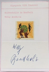 Willy Bandholz signiert +1999 Olympia 1936 Unterschrift Autogramm Signatur - Picture 1 of 1