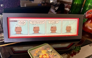 Peanuts Cartoon Snoopy framed art picture print Hallmark Charles Schulz Doghouse - Picture 1 of 6