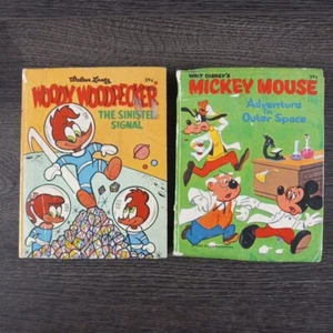 Vintage Walt Disney's Mickey Mouse Woody Woodpecker Whitman Big Little Book - Picture 1 of 5