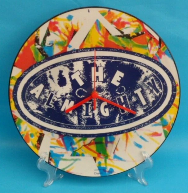 THE ALMIGHTY WALL CLOCK Upcycled Vinyl Record Picture Disc 12P161 Rock Band 12". - Image 1 of 4