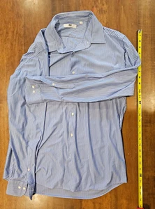 UNIQLO Men’s Large Long Sleeve Slim Fit Striped Casual Shirt - Picture 1 of 4