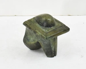 Figura de bronce pensando contemplación de las Cícladas - Arte Moderno Antiguo Abstracto - Imagen 1 de 6