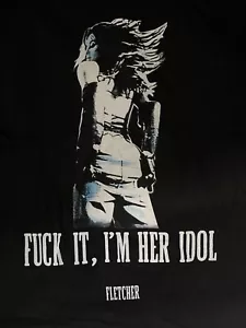 FLETCHER F*** IT IM HER IDOL IN SEARCH OF ANTIDOTE NEW BLACK T-SHIRT SIZE LARGE - Picture 1 of 2