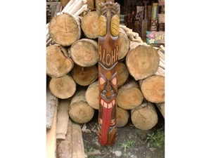 5ft TALL MAORI Hospitality Pineapple Tiki Mask - Polynesian Tropical Decor - Picture 1 of 1