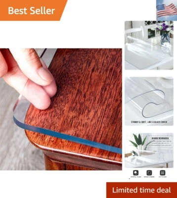 Clear Table Cover Protector 2mm Thick 84 x 40 Inch Table Protector for Dining... - Image 1 of 4