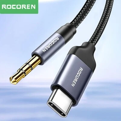 Aux Cable Type C to 3.5mm Huawei USB C Male For Car Stereo Audio Adapter Jack UK - Image 1 of 4