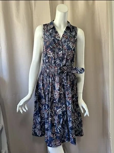 Anthropologie Maeve Calia Belted Shirtdress Size 8 - Picture 1 of 6